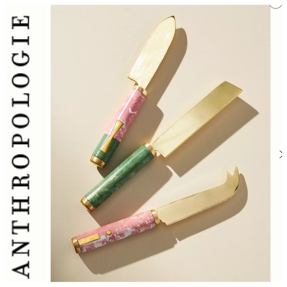 ANTHROPOLOGIE BERGEN CHEESE KNIVES NWT